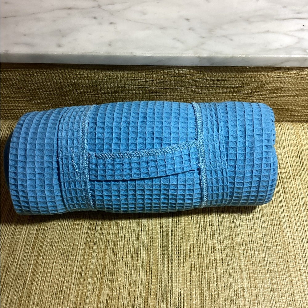 New Ponderbrats Blue Waffle Cotton Towel 38โx29โ